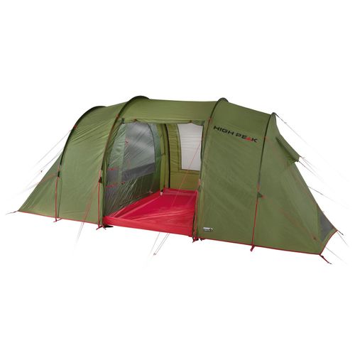 4001690103336 - Tunnelzelt HIGH PEAK Goose 4 LW Zelte Gr B H L 240 cm x 190 cm x 440 cm rot (pesto rot) Familienzelte Aluminiumgestänge