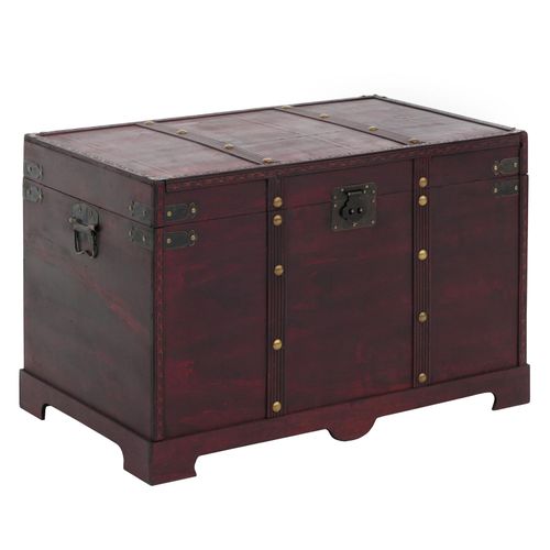 4052826157471 - Holztruhe Holzbox Schatztruhe Antibes Antikoptik 49x77x47cm ~ eckig