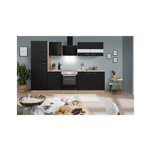 4260407699238 - Küchenzeile ca 270 cm mit Kühlschrank -versch Ausführungen - schwarz 4260407699238 - Küchenzeile ca 270 cm mit Kühlschrank -versch Ausführungen - schwarz