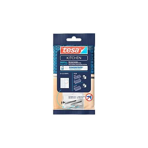 4063565472787 - tesa® Powerstrips Refill für Pull Out Boden- und Seitenauszüge weiß 5 Bögen à 3 Strips (insgesamt 15)