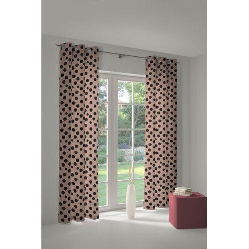 4004567291907 - Vorhang ADAM Vorhang Dots aus Leinen und Bio-Baumwolle Ösen (1 St) lila B145cm H175cm Jacquard Baumwolle (Bio-Baumwolle) Leinen Gardinen Blickdichter Vorhang Dots aus Leinen und Bio-Baumwolle Made in Germany