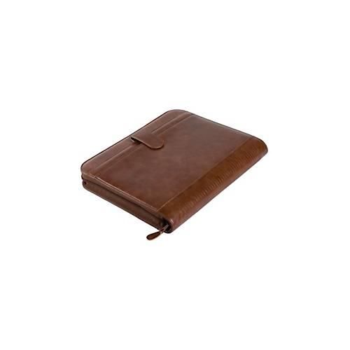 4021070000000 - Ringbuchmappe Alassio VITERBO Format A4 herausnehmbare 25 mm Ringmechanik A4-Block Universaletui Taschenrechner verschließbar Kunstleder braun