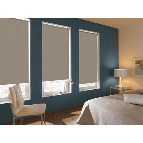 4003018380733 - Rollo Seitenzugrollo Thermo energiesparend grau (taupe) B82cm H160cm Polyester Rollos Schrauben Thermo Rückseite 4003018380733 - Rollo Seitenzugrollo Thermo energiesparend grau (taupe) B82cm H160cm Polyester Rollos Schrauben Thermo Rückseite