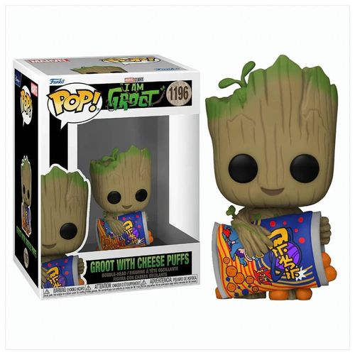 0889698706544 - I am Groot - Groot with Cheese Puffs Vinyl Figur 1196 Funko Pop! multicolor