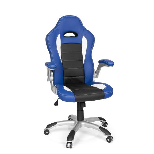 4251084642648 - Chefsessel GAME SPORT Blau Schwarz Bürostuhl Armlehnen klappbar