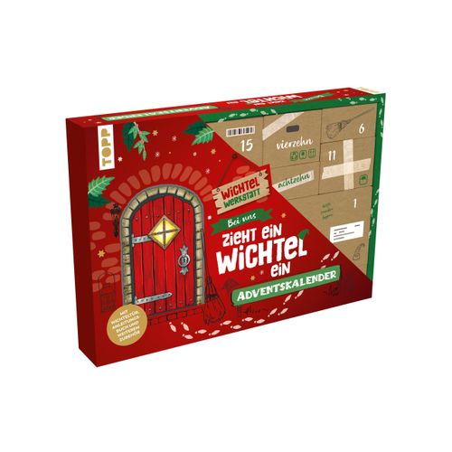 4007742184421 - Peschke Wolfgang Herzlich Willkommen kleiner Wichtel - Adventskalender Mit Wichteltür Bastelmaterial und Anleitungsbuch