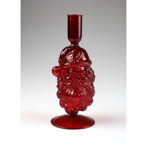 4056422348974 - Kerzenhalter AM DESIGN aus Glas rot B9cm H21cm Glas Kerzenhalter 2er Set BxH 9x21 cm