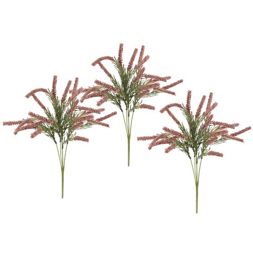 4019844824754 - Kunstpflanze IGEA Erikabusch 3er Set lila (mauve) B26cm H35cm L26cm Kunststoff Kunstpflanzen 35cm Erika Heidenkraut Strauch Bouquet Tischdeko Pflanze Herbstdeko