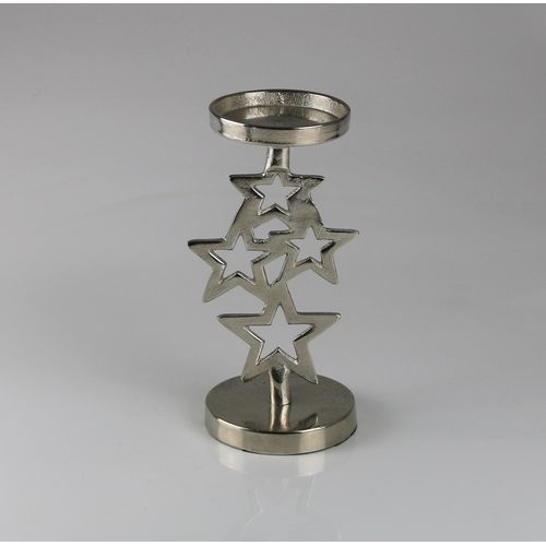 4056422266704 - Kerzenständer AM DESIGN aus Aluminium silber B10cm H21cm Aluminium Kerzenhalter 2er Set BxH 10x21 cm 4056422266704 - Kerzenständer AM DESIGN aus Aluminium silber B10cm H21cm Aluminium Kerzenhalter 2er Set BxH 10x21 cm
