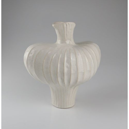4056422491618 - Dekovase AM DESIGN aus Keramik weiß B23cm H22cm Keramik Vasen BxH 23x22 cm