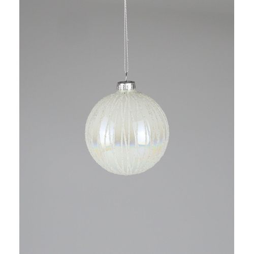 4056422495050 - Weihnachtsbaumkugel AM DESIGN aus Glas Ø 8 cm weiß Ø8cm Glas Weihnachtsbaumkugeln 6er Set 4056422495050 - Weihnachtsbaumkugel AM DESIGN aus Glas Ø 8 cm weiß Ø8cm Glas Weihnachtsbaumkugeln 6er Set