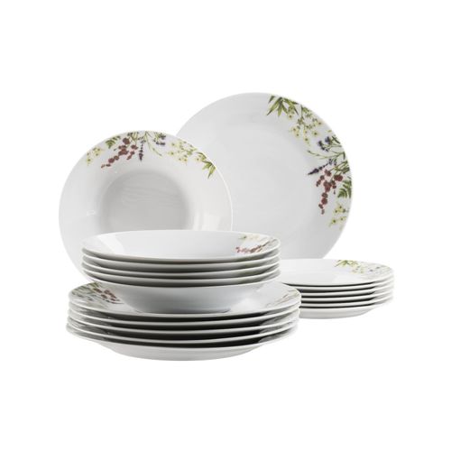 9001794975247 - Mäser Serie Herbal Garden Tellerset 18 teilig für 6 Personen