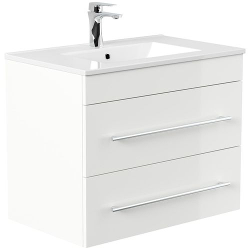 4251982673690 - POSSEIK Waschbecken mit Unterschrank ARTEMIS 750 weiß glanz 615 x 465 x 556 cm