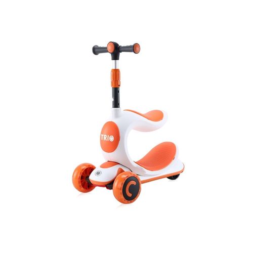 3800151922407 - Kinderroller Trio 2 in 1 Laufrad leuchtende Räder verstellbar klappbar orange