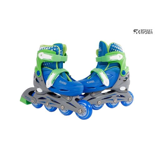 8713219441923 - Kids Globe Street Rider Inlineskates grün   blau verstellbar von Gräße 27-30