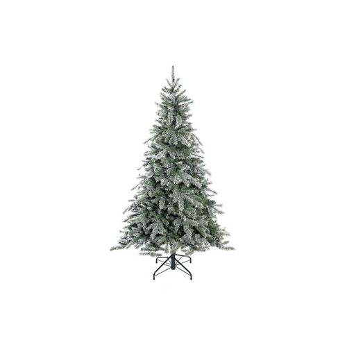 4895215154015 - - künstlicher Weihnachtsbaum Fichte Frost grün weiß 180 cm ohne Lichterkette