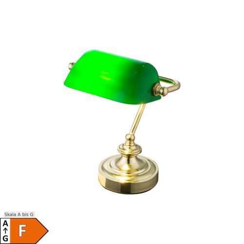 9007371565481 - LED Tischleuchte Messing grün beweglich H 24 cm 9007371565481 - LED Tischleuchte Messing grün beweglich H 24 cm