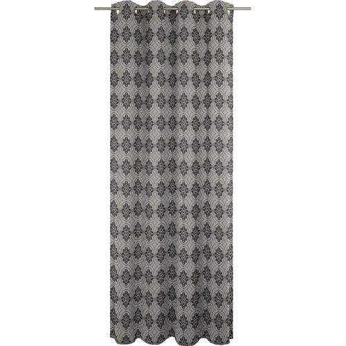 4004567210045 - Vorhang ADAM Vorhang Romantic Puligny aus 100 % Bio-Baumwolle Ösen (1 St) Gr 1 schwarz B145cm H145cm Jacquard Baumwolle (Bio-Baumwolle) Gardinen Vorhang Romantic Puligny aus 100% Bio-Baumwolle Ösen (1 St)