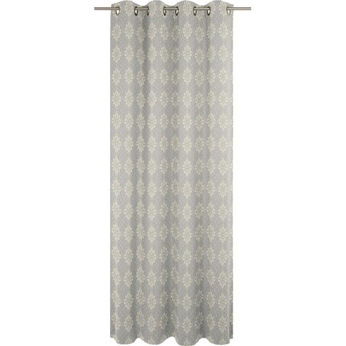 4004567195618 - Vorhang ADAM Vorhang Romantic Puligny Light aus 100 % Bio-Baumwolle Ösen (1 St) Gr 1 grau (hellgrau) B145cm H145cm Jacquard Baumwolle (Bio-Baumwolle) Gardinen Vorhang Romantic Puligny Light aus 100 % Bio-Baumwolle Ösen (1 St)