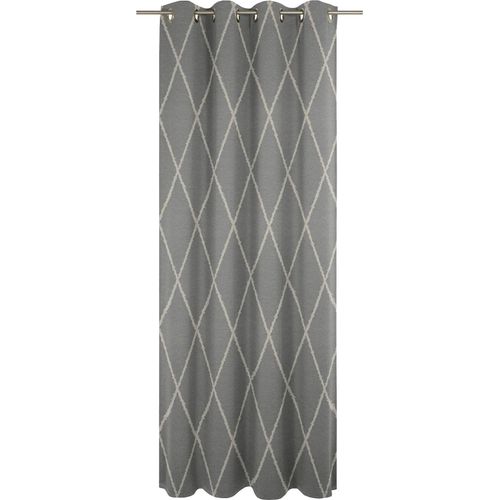4004567190415 - Vorhang ADAM Vorhang Casket Valdelana Light aus 100 % Bio-Baumwolle Ösen (1 St) Gr 1 grau (dunkelgrau) B145cm H145cm Jacquard Baumwolle (Bio-Baumwolle) Gardinen Vorhang Casket Valdelana Light aus 100% Bio-Baumwolle Ösen (1 St)