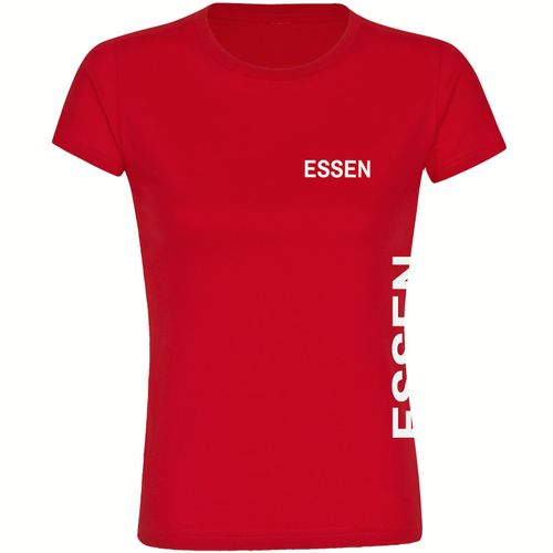 4068859562793 - multifanshop Damen T-Shirt - Essen - Brust & Seite - Druck weiß - Frauen