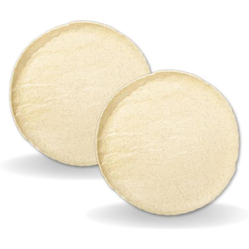 8682455436027 - Großes Sandstein-Teller-Set 28 cm 2er-Set rund beige – SANDSTONE Kollektion WILMAX