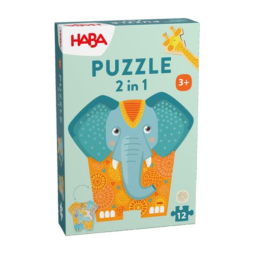 4010168279367 - Unisex Puzzle 2 in 1 Elefantastisch! 1er Pack