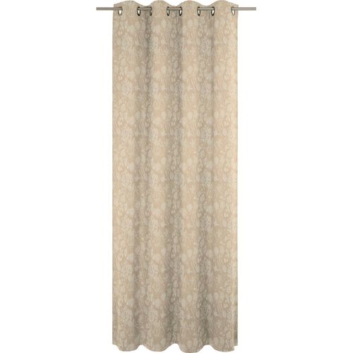 4004567191450 - Vorhang ADAM Vorhang Flower Cuvée Light aus 100% Bio-Baumwolle Ösen (1 St) Gr 4 beige B145cm H245cm Jacquard Baumwolle (Bio-Baumwolle) Gardinen Vorhang Flower Cuvée Light aus Bio-Baumwolle Made in Germany