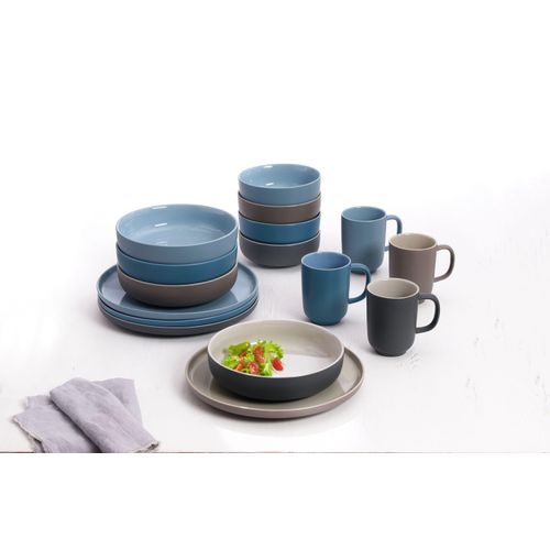 4006344414097 - Kombiservice Jasper in oceanblau graublau taupe grau 16-teilig