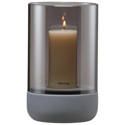 4008832786914 - Blomus Windlicht Calma  Dunkelgrau  Glas Stein  zylindrisch  20 cm  Glaseinsatz  Dekoration Windlichter & Laternen Windlichter