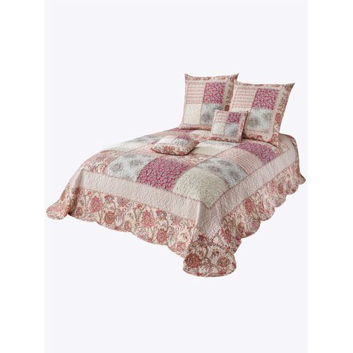 6932389215901 - Tagesdecke HEINE HOME WITT-PBK-Tagesdecken-temporär Gr B L 140 cm x 210 cm beige (ecru beere)