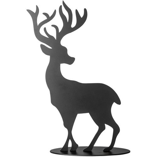 4042911511813 - Weihnachtsfigur FINK Hirsch JASPER schwarz B10cm H20cm T5cm Eisen Dekofiguren Weihnachtsdeko aus Eisen
