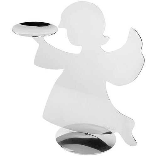 4042911413209 - Kerzenleuchter FINK HOLYWORKER Weihnachtsdeko Kerzenhalter Gr B H T 9 cm x 20 cm x 18 cm silberfarben Windlichter Laternen Kerzenhalter in Form eines Engels