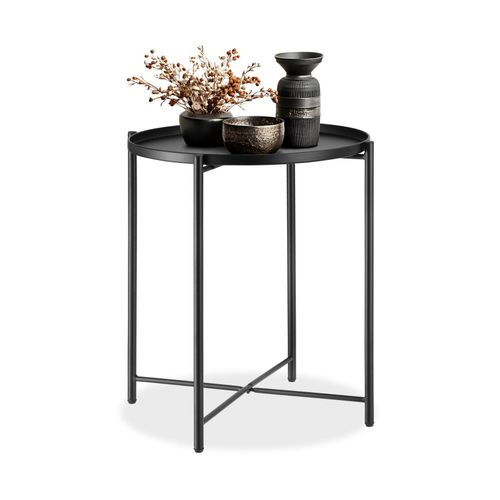 4061173204912 - tectake® Beistelltisch Stahl filigranes Gestell 455 x 455 x 53 cm