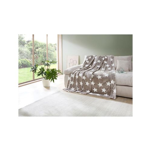 4311536040399 - Dekor Wohndecke XXL 220x240cm -versch Ausführungen - Sterne taupe
