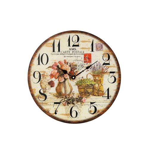 4037445152007 - Wanduhr AMS W9466 bunt Wanduhren Ø 40cm QuarzuhrMineralglasWohnzimmerEsszimmerKücheArbeitszimmerFlur