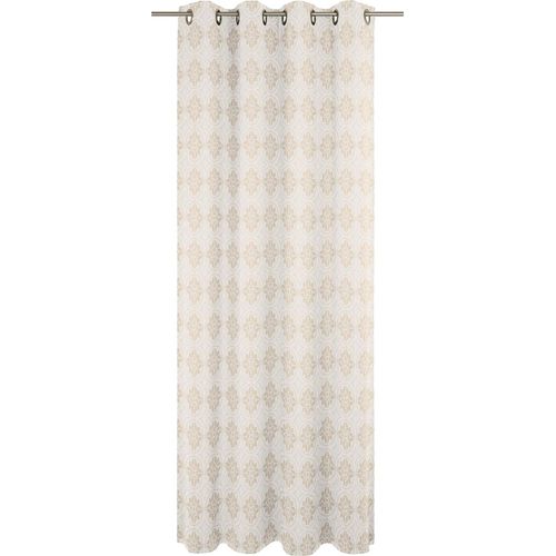 4004567210007 - Vorhang ADAM Vorhang Romantic Puligny aus 100 % Bio-Baumwolle Ösen (1 St) Gr 1 beige (naturweiß) B145cm H145cm Jacquard Baumwolle (Bio-Baumwolle) Gardinen Vorhang Romantic Puligny aus 100% Bio-Baumwolle Ösen (1 St)