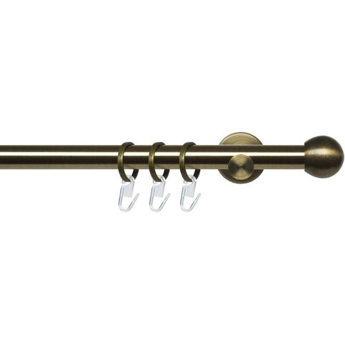 4016318376641 - Gardinenstange Stilgarnitur 20 mm Blues Kugel Gardinenstangen Gr L 120 cm Ø 20 mm 1 St 1 läufig goldfarben (messingfarben antikgoldfarben) Gardinenstange Gardinenstangen Wandmontage Komplett