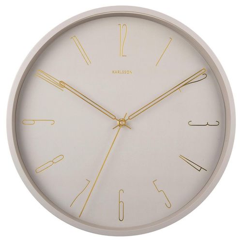 8714302715150 - Wanduhr Belle  Grau Gold  Metall  35x35x4 cm  Dekoration Uhren Wanduhren