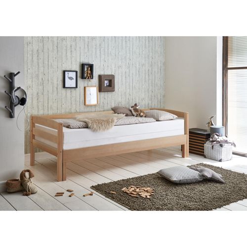 4250468556601 - Einzelbett EMILIA Buche massiv natur lackiert 90 180 x 200 cm holzfarben 4250468556601 - Einzelbett EMILIA Buche massiv natur lackiert 90 180 x 200 cm holzfarben