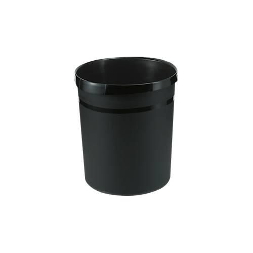 4012473090040 - Papierkorb GRIP rund Volumen 18 l extra stabil 2 Griffmulden ohne Deckel B 237 x T 312 x H 350 mm Polypropylen schwarz