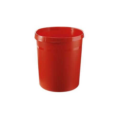 4012473090071 - Papierkorb GRIP rund Volumen 18 l extra stabil 2 Griffmulden ohne Deckel B 237 x T 312 x H 350 mm Polypropylen rot 4012473090071 - Papierkorb GRIP rund Volumen 18 l extra stabil 2 Griffmulden ohne Deckel B 237 x T 312 x H 350 mm Polypropylen rot