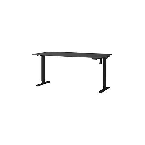 4005949802452 - Sitz-Steh-Schreibtisch Boras 8024-547 elektrisch höhenverstellbar 71-119cm (H) 160x80cm (BxT) rechteckig graphit   Schwarz 