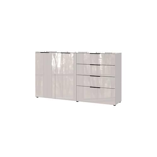 4005949370067 - Sideboard mit 4 Schubladen und 2 Türen Glasfront- und auflage B 1840 x T 420 x H 1020 mm Kaschmir