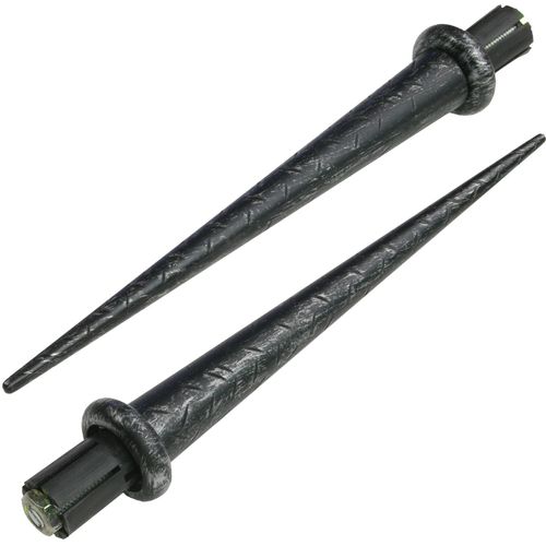 4016318013317 - Gardinenstangen-Endstück Endstück Endknopf Spitze Esperanca für 16 mm Stangen Gardinenstangenendstücke Gr 2 St silberfarben (silberfarben schwarz) Gardinenstangen-Endstück Gardinenstangen-Endstücke Gardinenstangenendstücke Endstück Endknopf