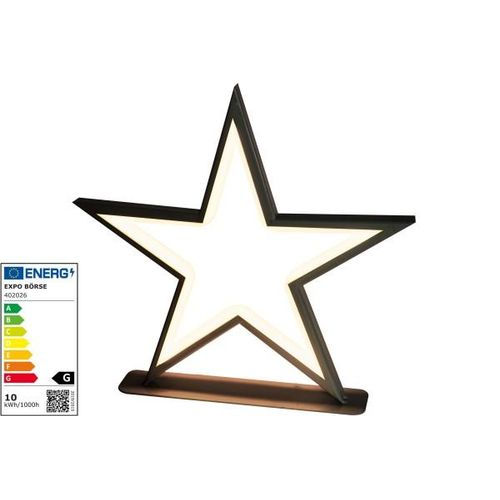 4036812126009 - Deko LED Metallstern Weihnachtsstern schwarz 33 x 32 cm 144 LEDs warmweiß 4036812126009 - Deko LED Metallstern Weihnachtsstern schwarz 33 x 32 cm 144 LEDs warmweiß