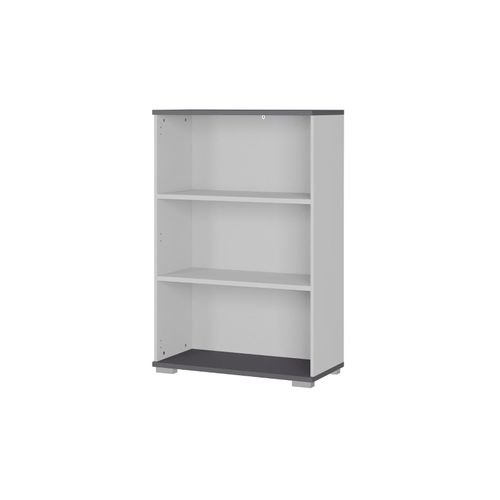 4005949424616 - Aktenregal GERMANIA Profi 20 Regale Gr B H T 80 cm x 123 cm x 40 cm 3 St offene Fächer grau (lichtgrau graphit) Aktenregal Aktenregale Regale