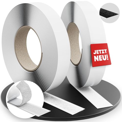 4260162071799 - LTC Easy Tape Strap Klettbandrolle selbstklebend 20mm weiß 8m