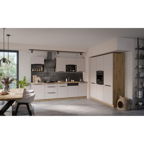 4255832102538 - Küche SOLANO LOFT 280 + 180 Küchenzeile Küchenblock Einbauküche Kaschmir Eiche