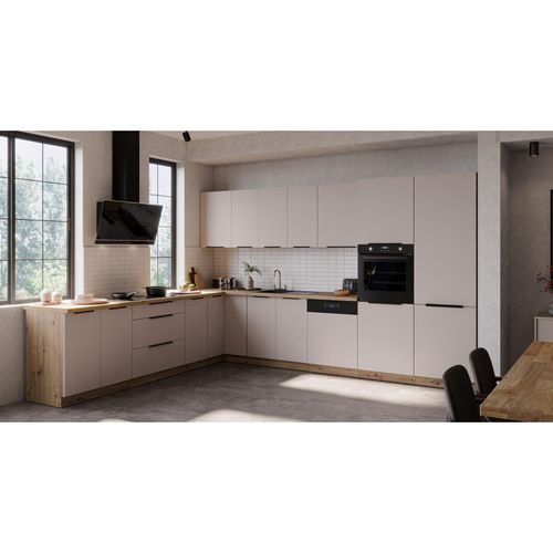 4255832103139 - Winkelküche SOLANO 290x350 cm Küchenzeile Eckküche Küche Kaschmir Eiche Artisan